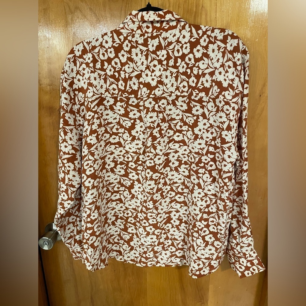 Roller Rabbit 100% Silk Olindo Victoria Blouse in Terracotta - Picture 3 of 7